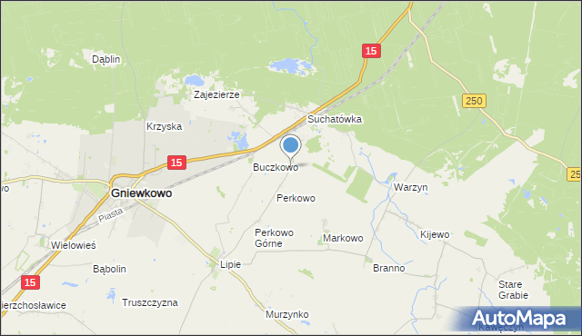 mapa Perkowo Dolne, Perkowo Dolne na mapie Targeo